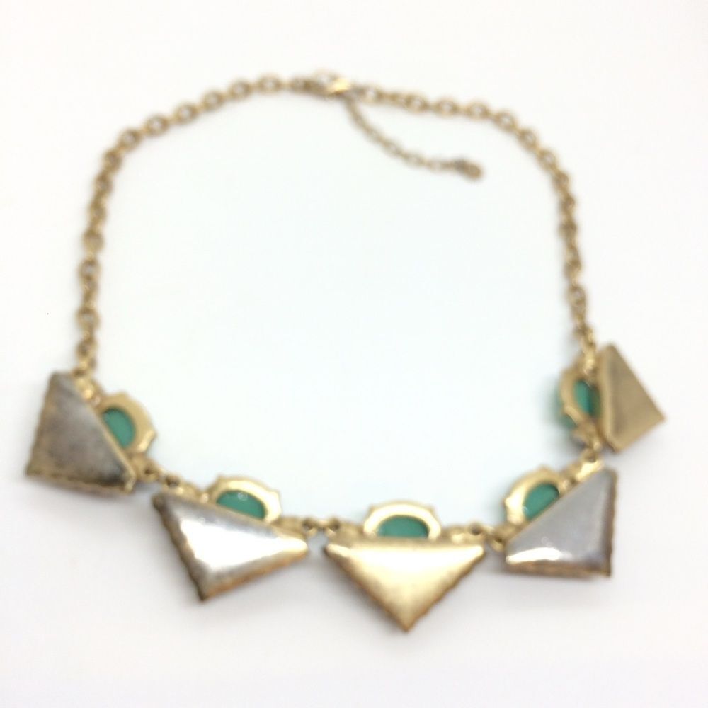 STELLA DOT NECKLACE Turquoise Purple Rhinestone Cabochon Tribal Glam - Picture 14 of 15